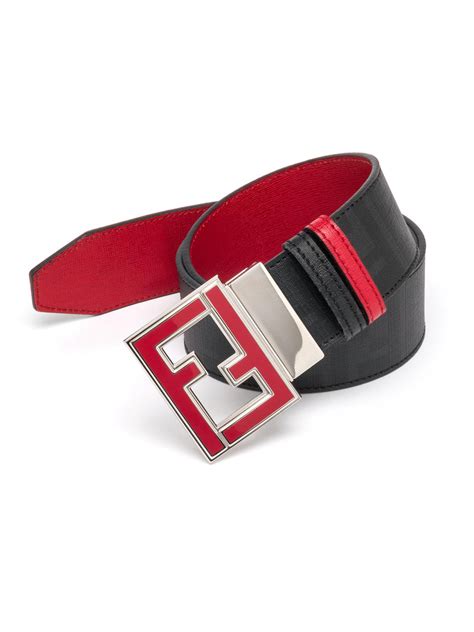 red Fendi belt men